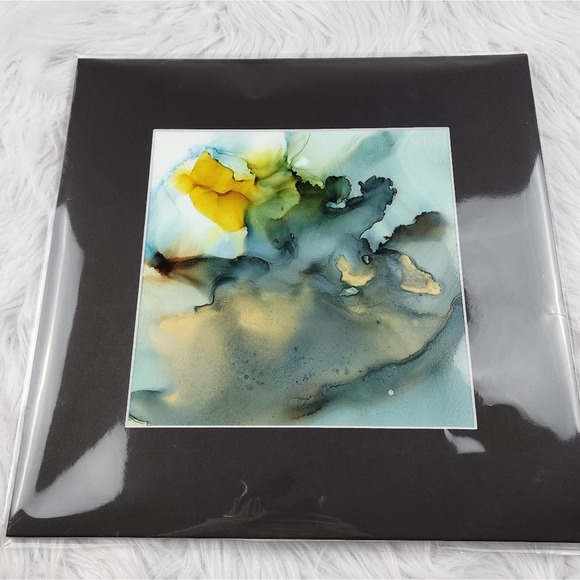 Other - Original Alcohol Ink on Grafix & Matted in Black